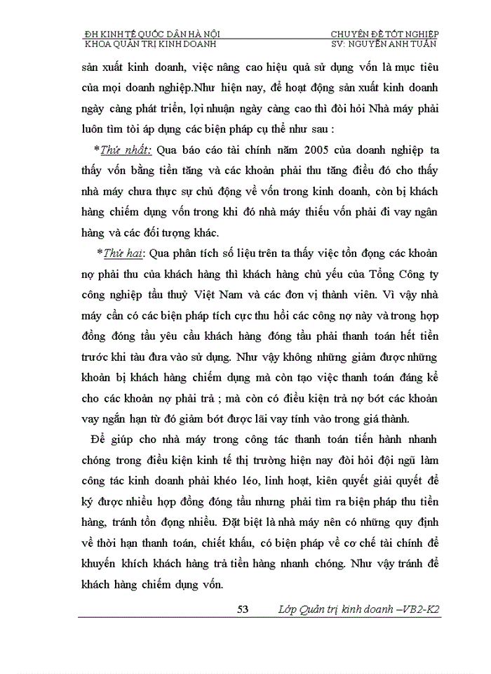 image for page Phân tích tính hiệu quả sử dụng vốn và biện pháp nâng cao hiệu quả sử dụng vốn của Nhà máy đóng tầu Hạ Long
