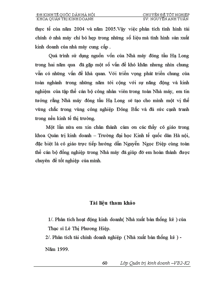 image for page Phân tích tính hiệu quả sử dụng vốn và biện pháp nâng cao hiệu quả sử dụng vốn của Nhà máy đóng tầu Hạ Long