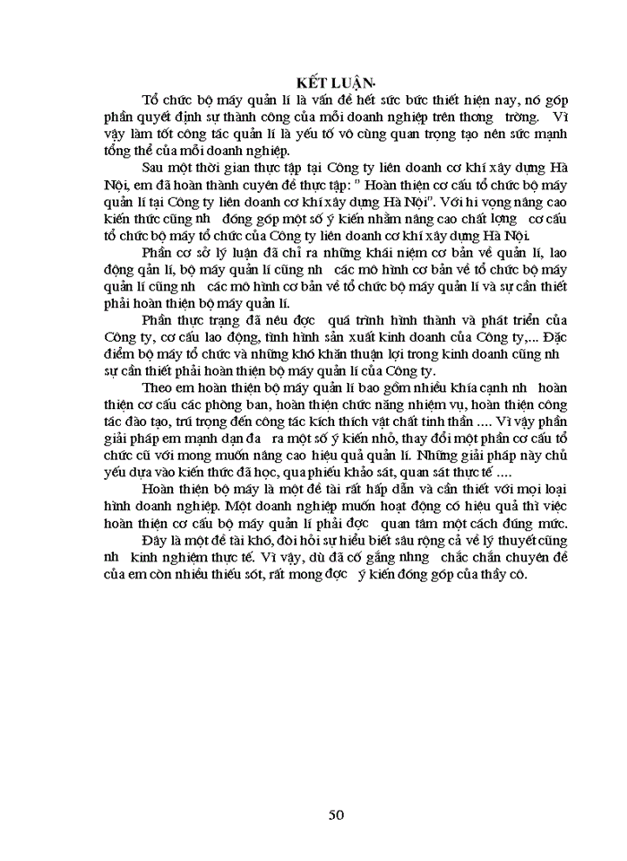 image for page Hoàn thiện cơ cấu tổ chức bộ máy quản lý tại Công ty liên doanh cơ khí Xây dựng