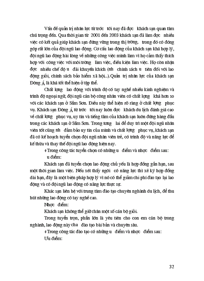 image for page Quản trị nhân sự tại khách sạn Đông Á thực trạng và Giải pháp