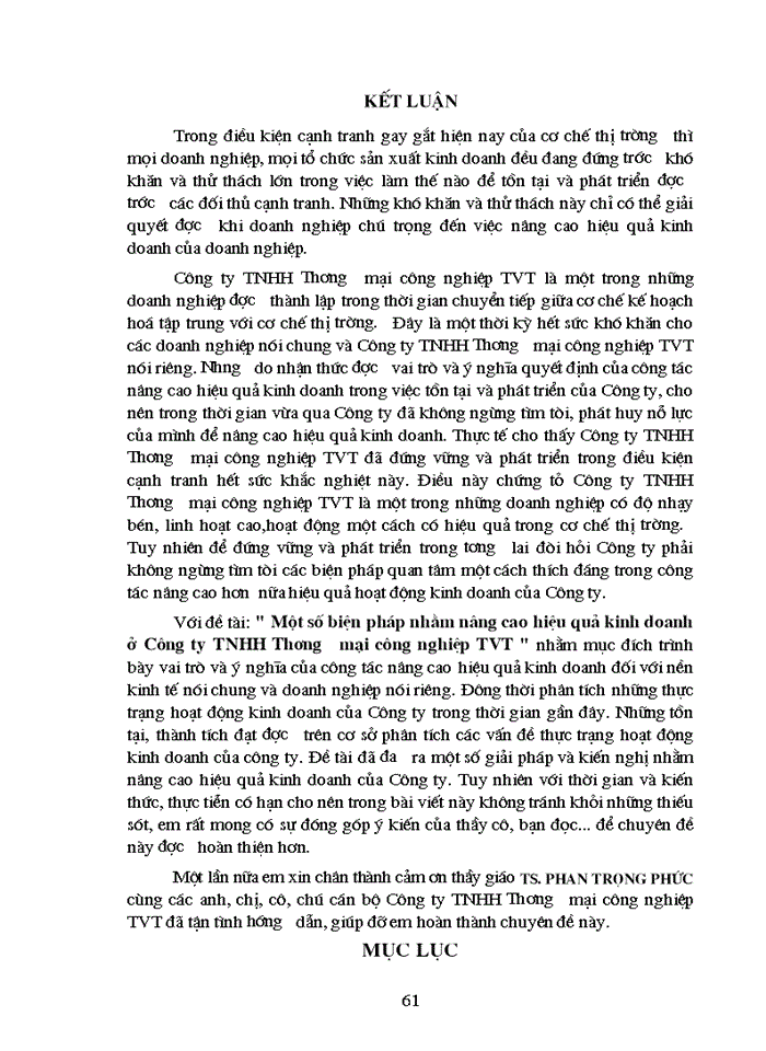 image for page Một số biện pháp nhằm nâng cao hiệu quả Kinh doanh ở Công ty Trách nhiệm Hữu hạn Thương mại TVT