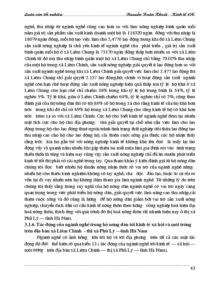 image for page Một số Giải pháp cho sự phát triển của các ngành nghề trong hộ nông dân trên địa bàn xã Liêm Chính- Thị xã Phủ Lý-tỉnh Hà Nam trong thời gian ba năm qua 2001- 2003