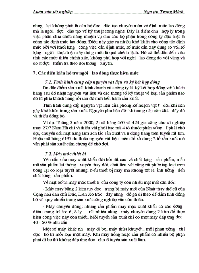 image for page Hoàn thiện công tác định mức kỹ thuật lao động tại Công ty may Thanh Hoá
