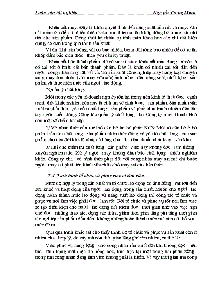 image for page Hoàn thiện công tác định mức kỹ thuật lao động tại Công ty may Thanh Hoá