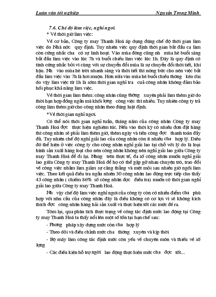 image for page Hoàn thiện công tác định mức kỹ thuật lao động tại Công ty may Thanh Hoá
