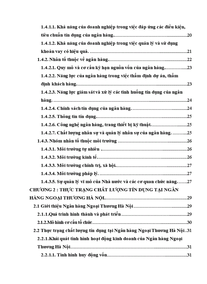 image for page Giải pháp nâng cao chất lượng tín dụng tại Ngân hàng Ngoại thương Hà Nội