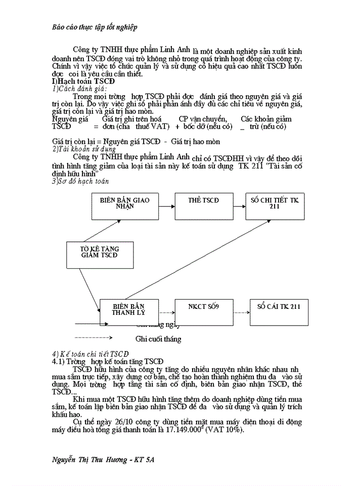 image for page Báo cáo thực tập tốt nghiệp Công ty Trách nhiệm Hữu hạn thực phẩm Linh Anh