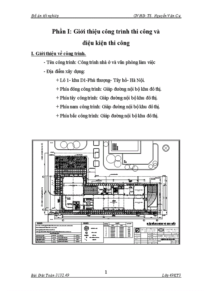 Đồ án tốt nghiệp thi công công trình Xây dựng