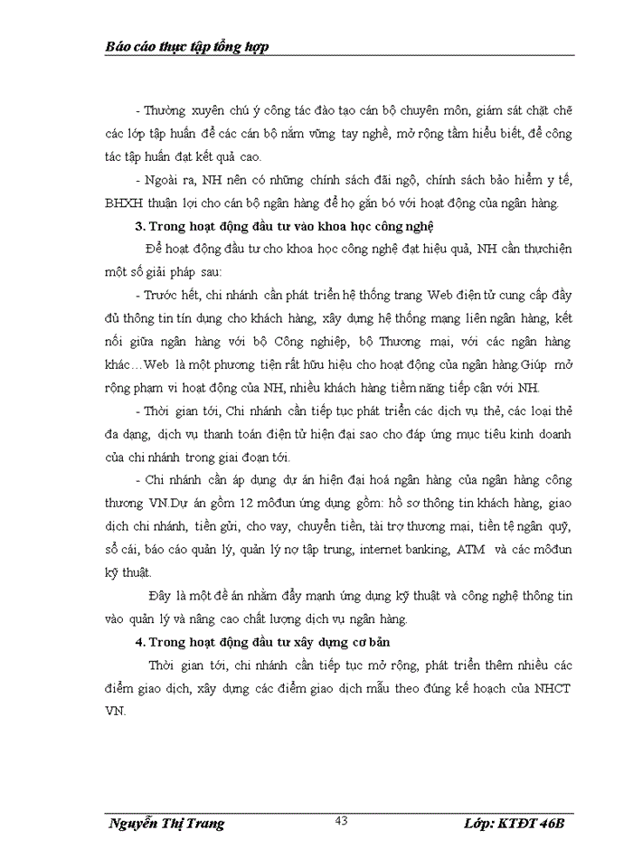 image for page Thực trạng các hoạt động có liên quan đến hoạt động đầu tư và quản lý hoạt động đầu tư tạ chi nhánh Ngân hàng Công thương KV Ba Đình