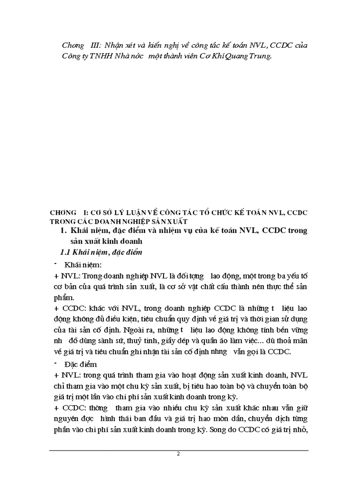 image for page Hoàn thiện công tác Kế toán Nguyên vật liệu Công cụ dụng cụ tại Công ty Trách nhiệm Hữu hạn nhà nước một thành viên Cơ Khí Quang Trung
