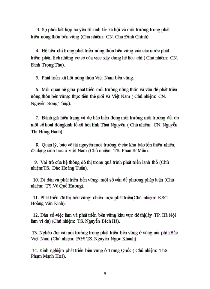 image for page Tại tại Viện nghiên cứu Môi trường và phát triển bền vững