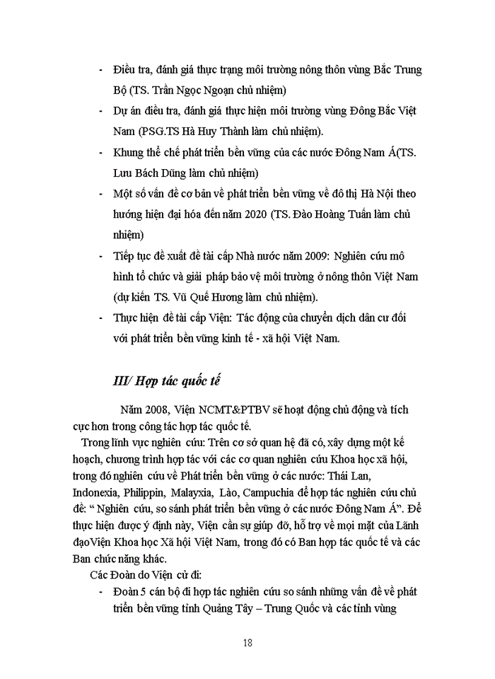 image for page Tại tại Viện nghiên cứu Môi trường và phát triển bền vững