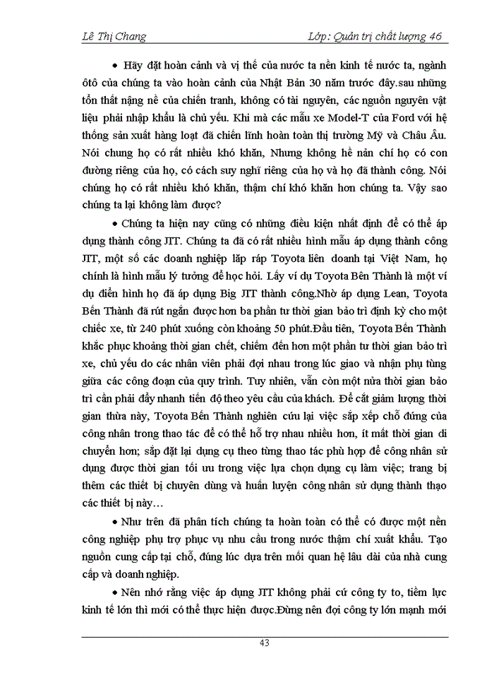 image for page Điều kiện khả năng áp dụng hệ thống JIT just in time trong các doanh nghiệp sản xuất và lắp ráp Ô tô Việt Nam