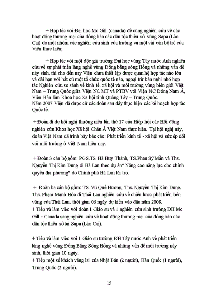 image for page Tại Viện nghiên cứu Môi trường và phát triển bền vững