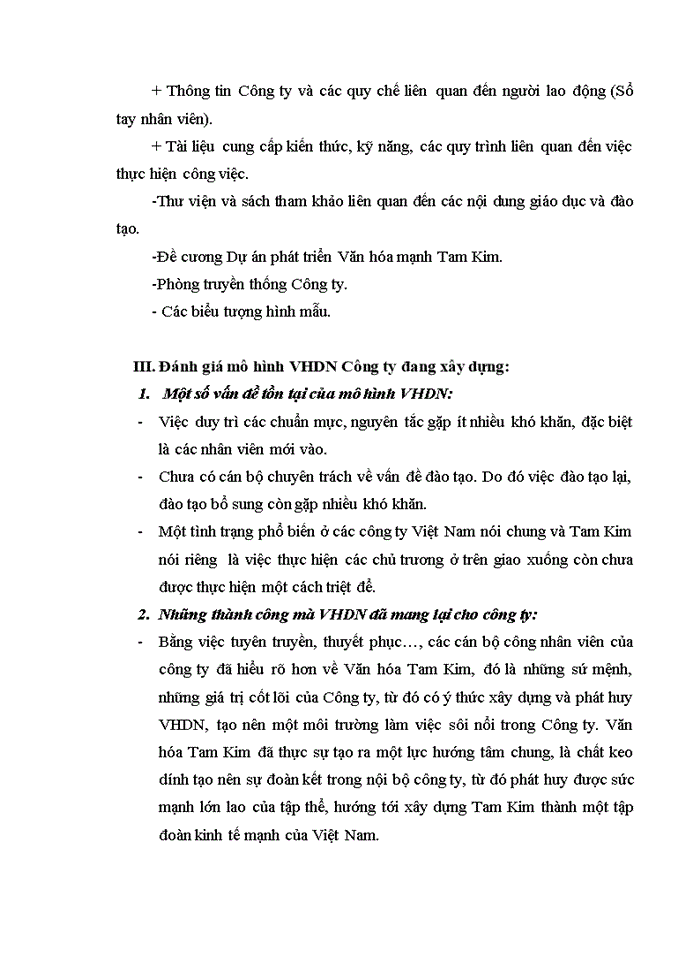 image for page Một số Giải pháp nhằm Xây dựng văn hóa Doanh nghiệp ở Công ty Cổ phần Tam Kim