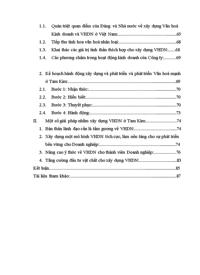 image for page Một số Giải pháp nhằm Xây dựng văn hóa Doanh nghiệp ở Công ty Cổ phần Tam Kim
