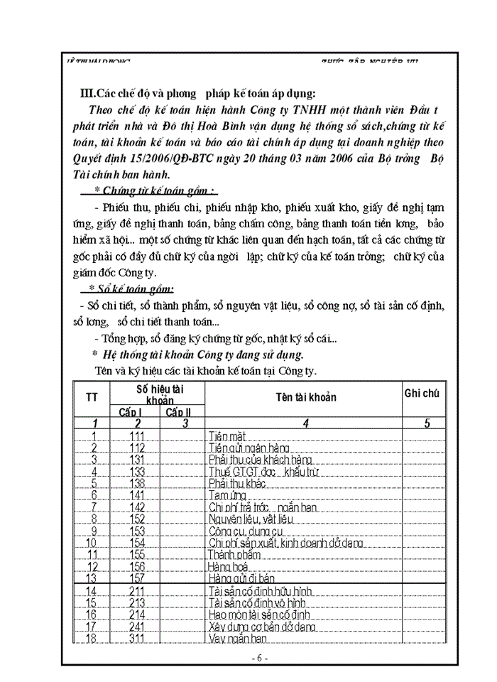 image for page Kế toán Tài sản cố định hữu hình ở Công ty trách nhiệm hữu hạng một thành viên Đầu tư phát triển nhà và Đô thị Hoà Bình