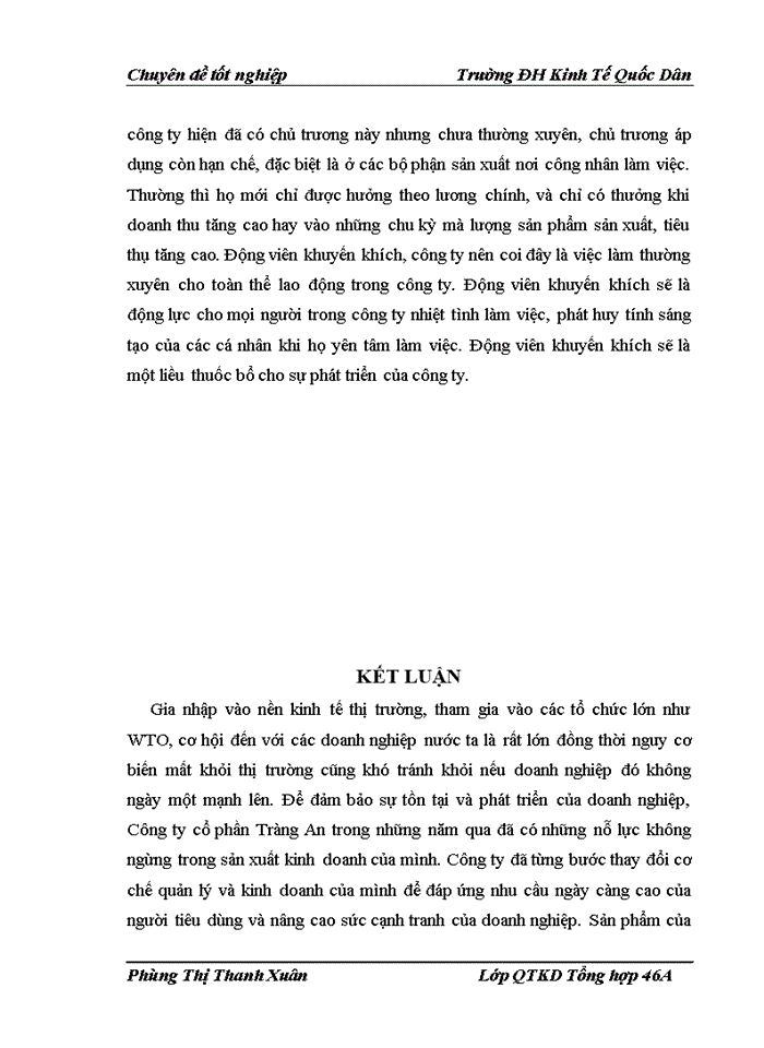 image for page Xây dựng tổ chức thực hiện kế hoạch và chương trình sản xuất của Công ty Cổ phần Tràng An