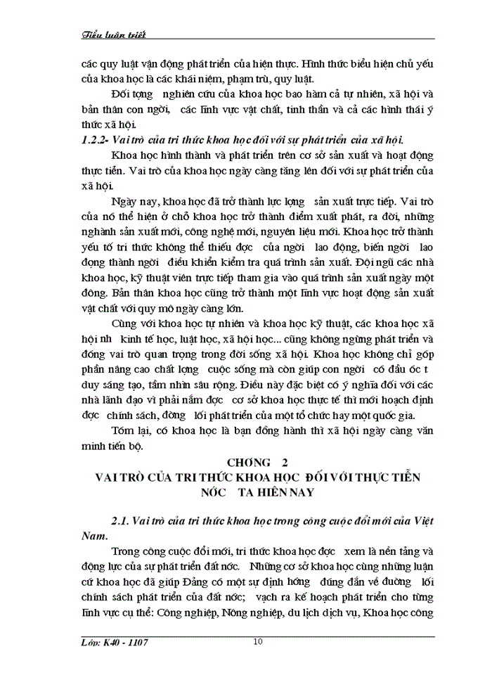 image for page Ý thức và vai trò của tri thức trong đời sống Xã hội