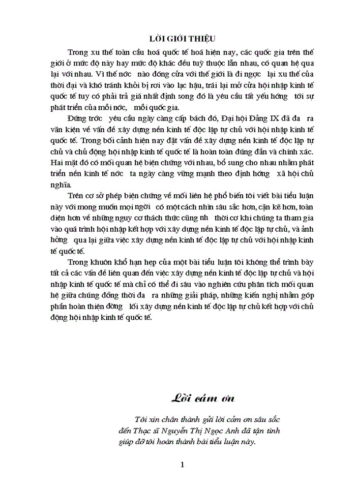image for page Xây dựng nền kinh tế độc lập tự chủ với hội nhập inh tế quốc tế Thời cơ và thách thức