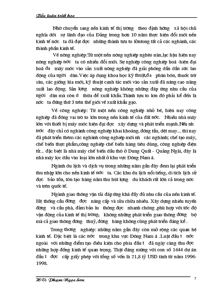 image for page Vận dụng quan điểm trong triết học Mác - Lê Nin để phân tích quá trình chuyển đổi sang nền Kinh tế Thị trường ở Việt Nam