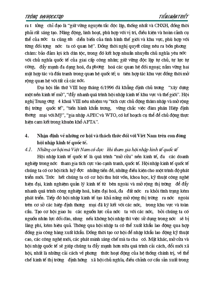 image for page Việt Nam trong xu thế hội nhập và phát triển dưới con mắt triết học