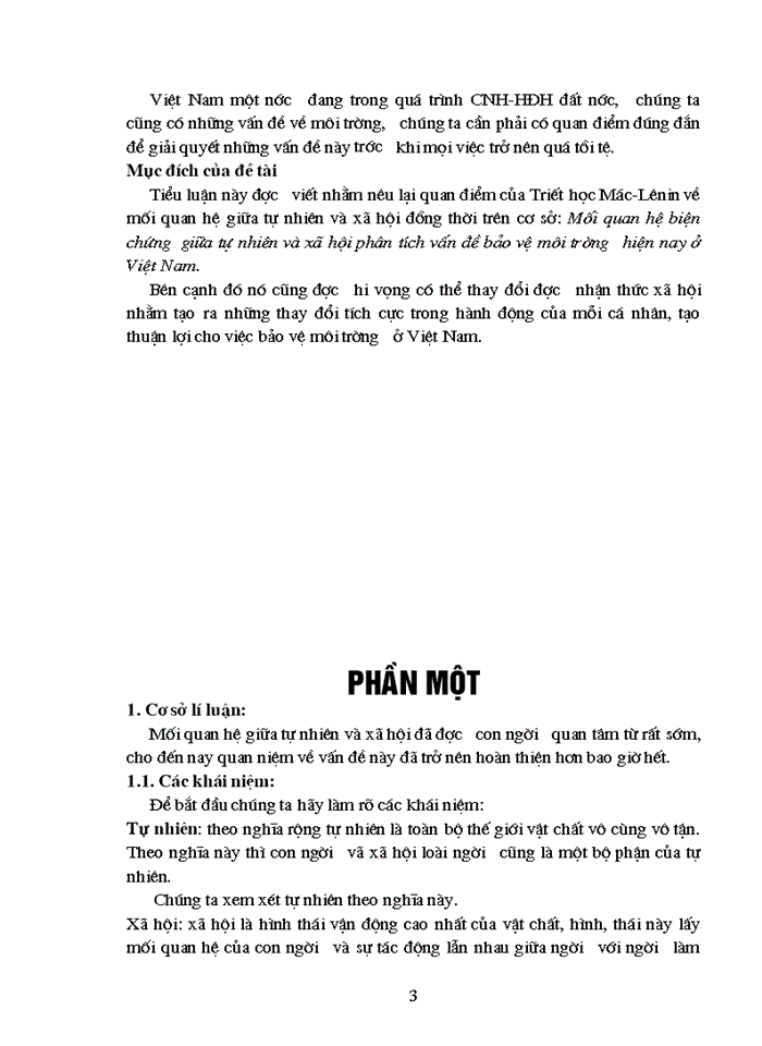 image for page Mối quan hệ biện chứng giữa tự nhiên và Xã hội phân tích vấn đề bảo vệ môi trường hiện nay ở Việt Nam