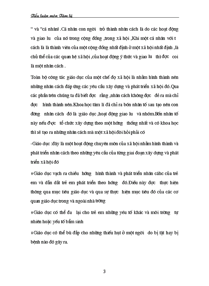 image for page Tiểu luận tâm lý học