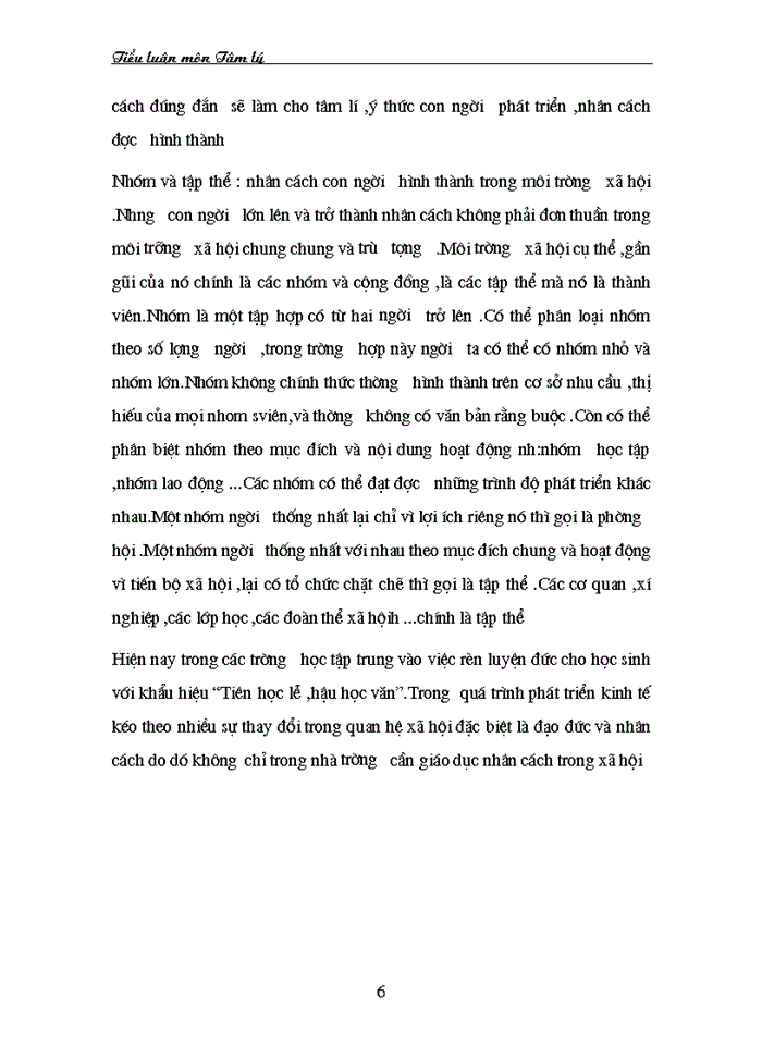 image for page Tiểu luận tâm lý học