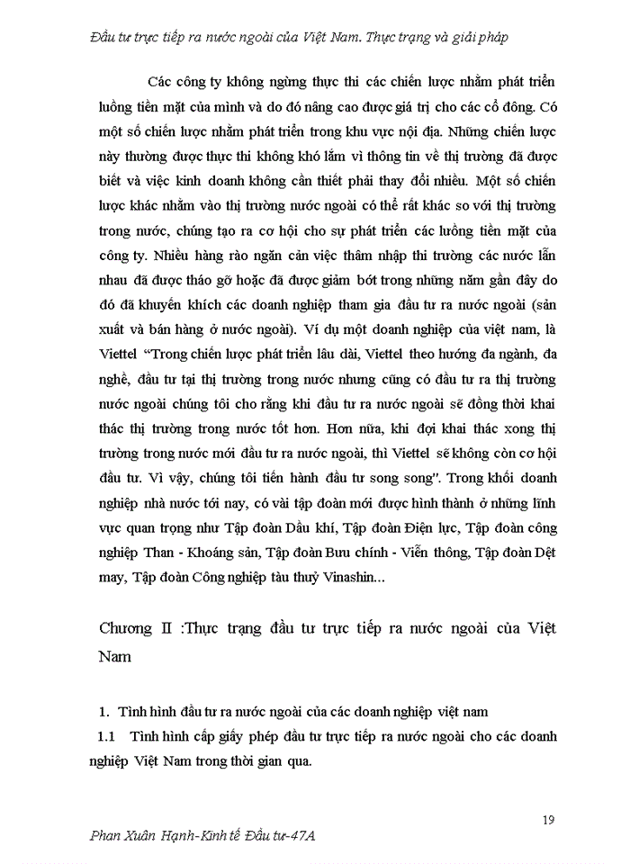 image for page Đầu tư trực tiếp ra nước ngoài của Việt Nam Thực trạng và Giải pháp