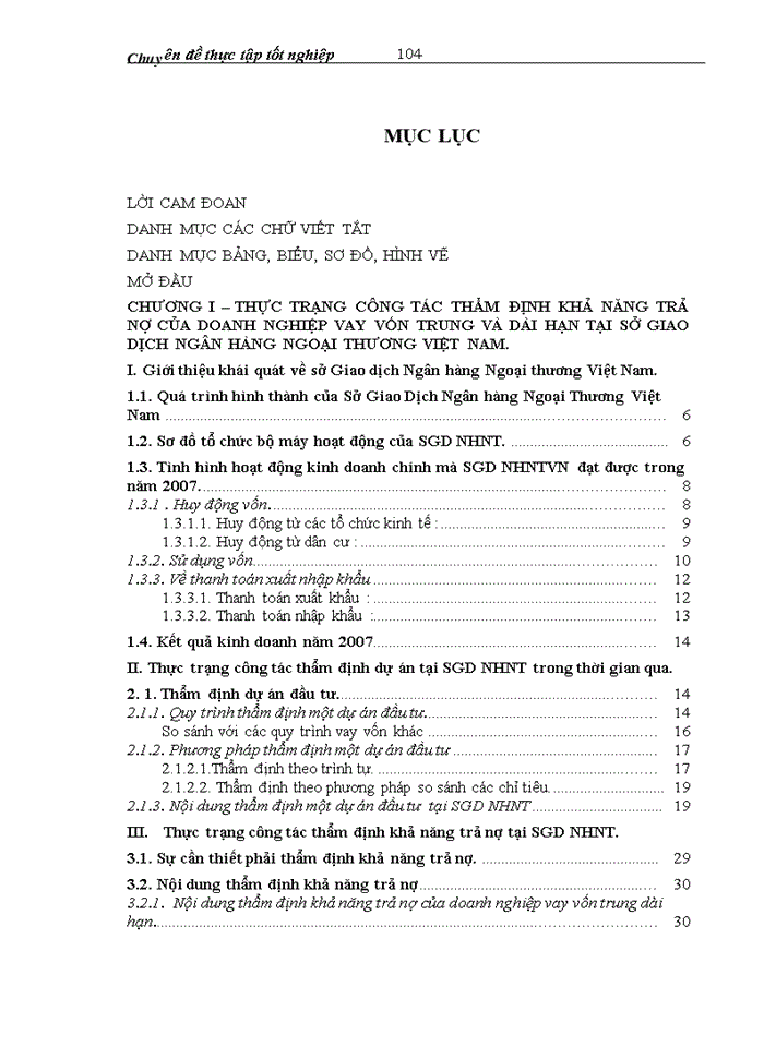 image for page THS Thực trạng công tác thẩm định khả năng trả nợ của khách hàng vay vốn trung và dài hạn tại sở giao dịch ngân hàng ngoại thương Việt Nam