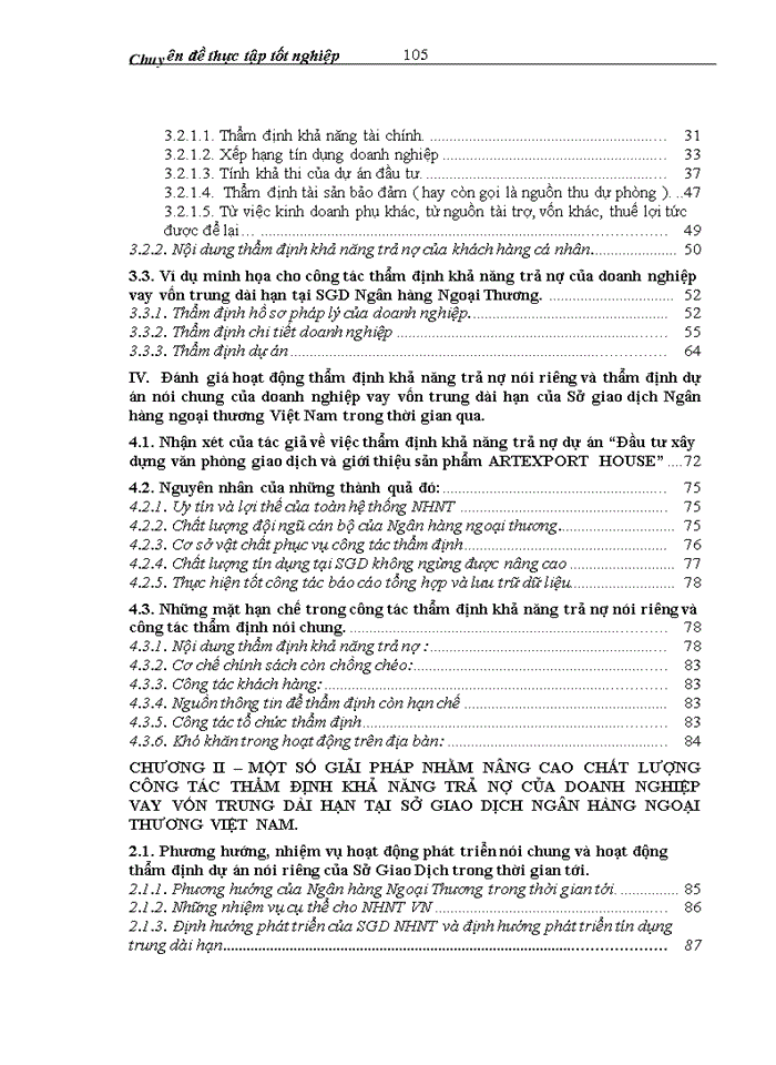 image for page THS Thực trạng công tác thẩm định khả năng trả nợ của khách hàng vay vốn trung và dài hạn tại sở giao dịch ngân hàng ngoại thương Việt Nam