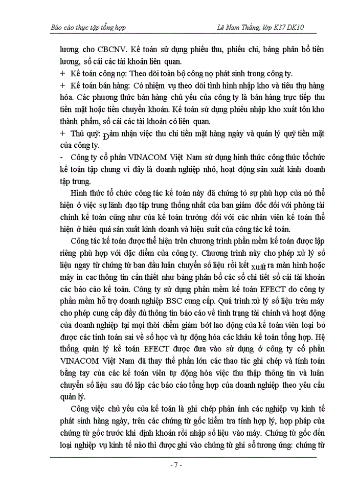 image for page Báo cáo thực tập tổng hợp chuyên ngành Kế toán tài chính doanh nghiệp Thương mại