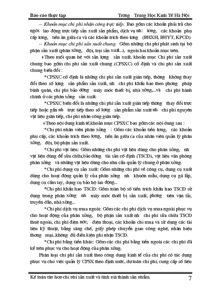 image for page THS Kế toán tập hợp Chi phí sản xuất và tính Giá thành sản phẩm tại xí nghiệp X18