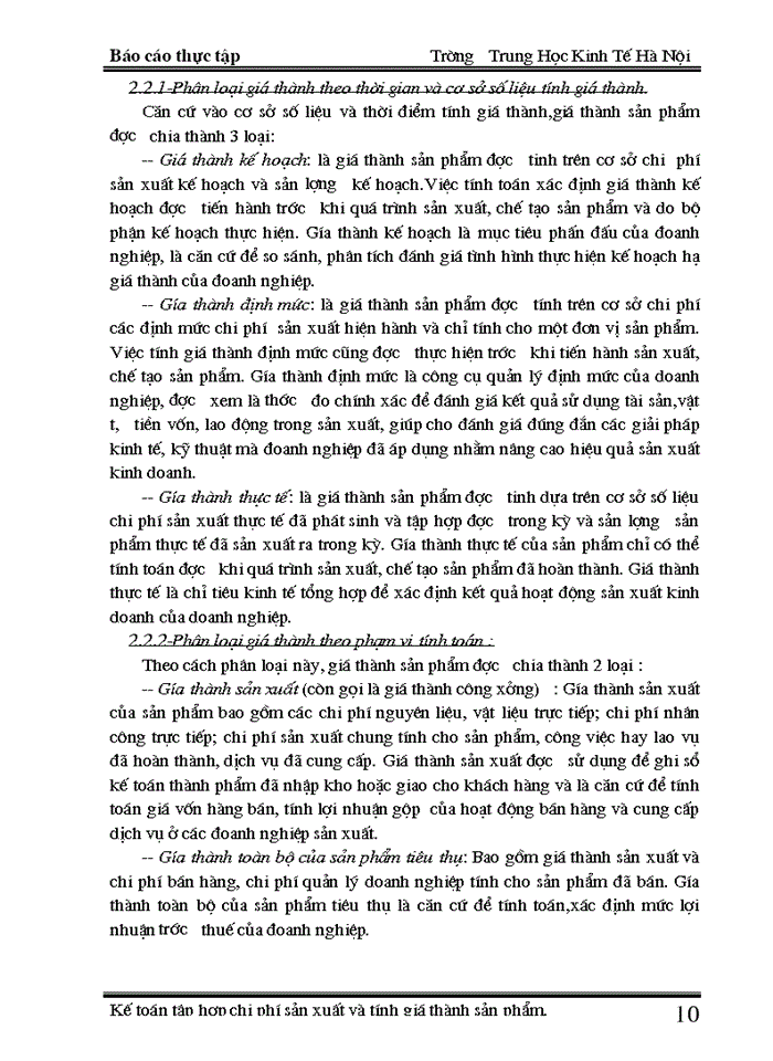 image for page THS Kế toán tập hợp Chi phí sản xuất và tính Giá thành sản phẩm tại xí nghiệp X18