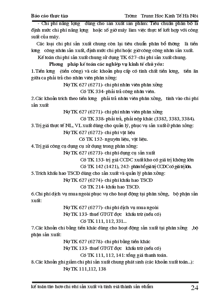 image for page THS Kế toán tập hợp Chi phí sản xuất và tính Giá thành sản phẩm tại xí nghiệp X18