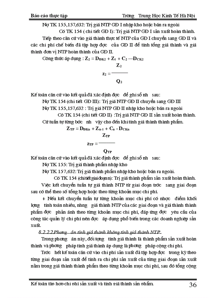 image for page THS Kế toán tập hợp Chi phí sản xuất và tính Giá thành sản phẩm tại xí nghiệp X18
