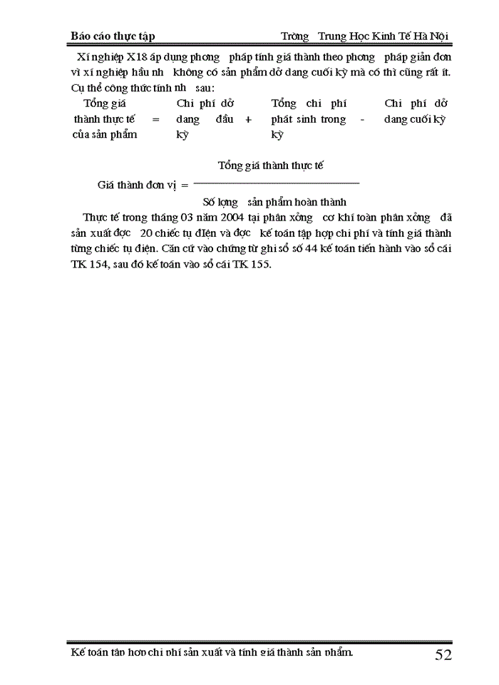 image for page THS Kế toán tập hợp Chi phí sản xuất và tính Giá thành sản phẩm tại xí nghiệp X18