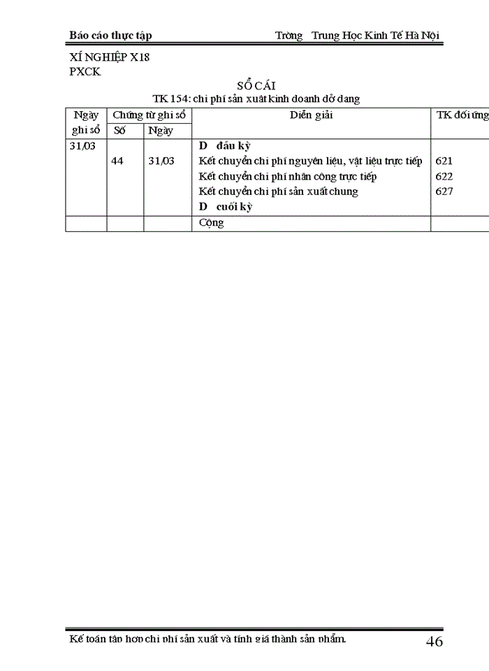image for page THS Kế toán tập hợp Chi phí sản xuất và tính Giá thành sản phẩm tại xí nghiệp X18