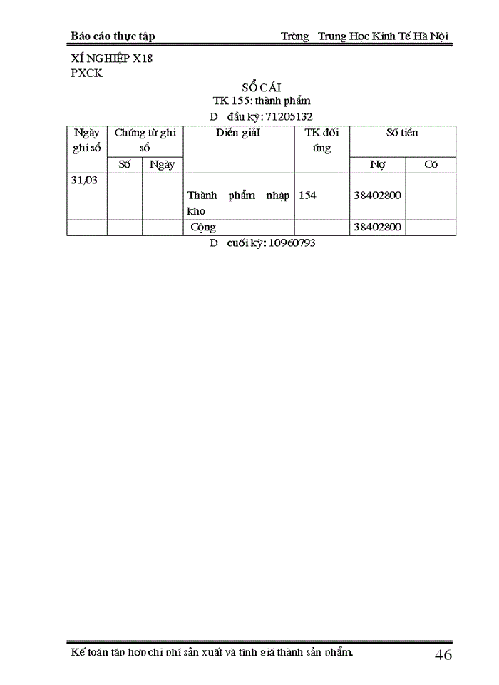 image for page THS Kế toán tập hợp Chi phí sản xuất và tính Giá thành sản phẩm tại xí nghiệp X18