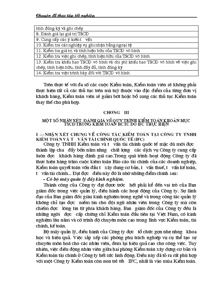 image for page Thực trạng Kiểm toán khoản mục Tài sản cố định trong Kiểm toán Báo cáo tài chính do Công ty Trách nhiệm Hữu hạn Kiểm toán và Tư vấn tài chính quốc tế IFC thực hiện