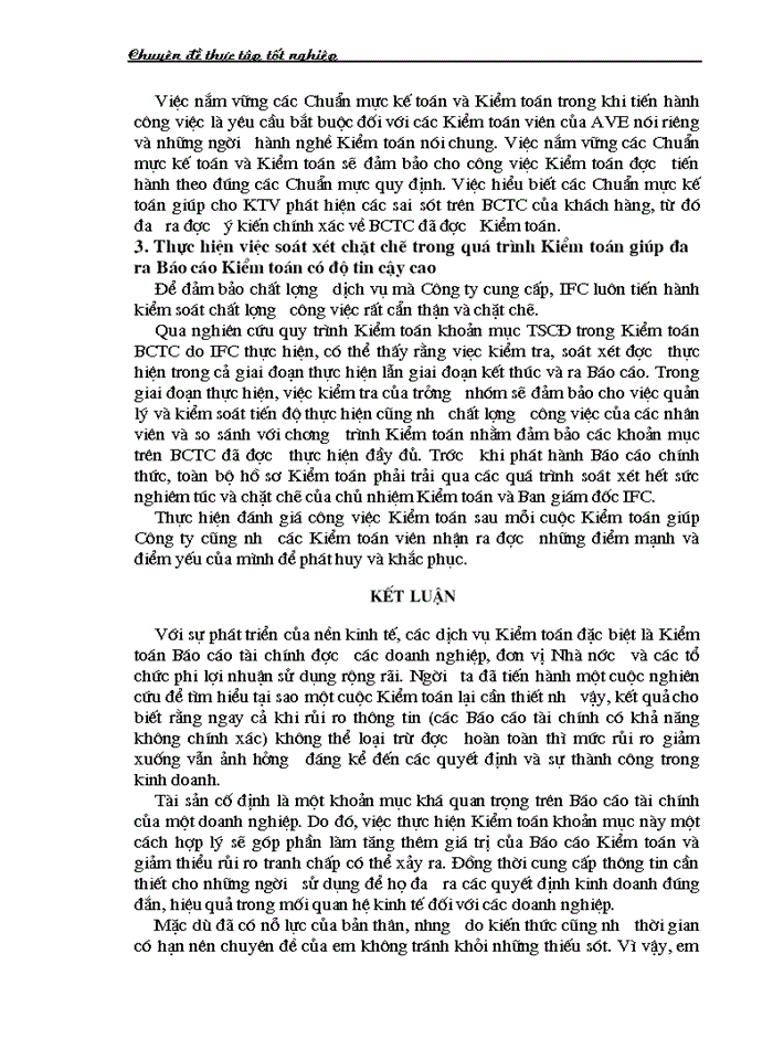image for page Thực trạng Kiểm toán khoản mục Tài sản cố định trong Kiểm toán Báo cáo tài chính do Công ty Trách nhiệm Hữu hạn Kiểm toán và Tư vấn tài chính quốc tế IFC thực hiện