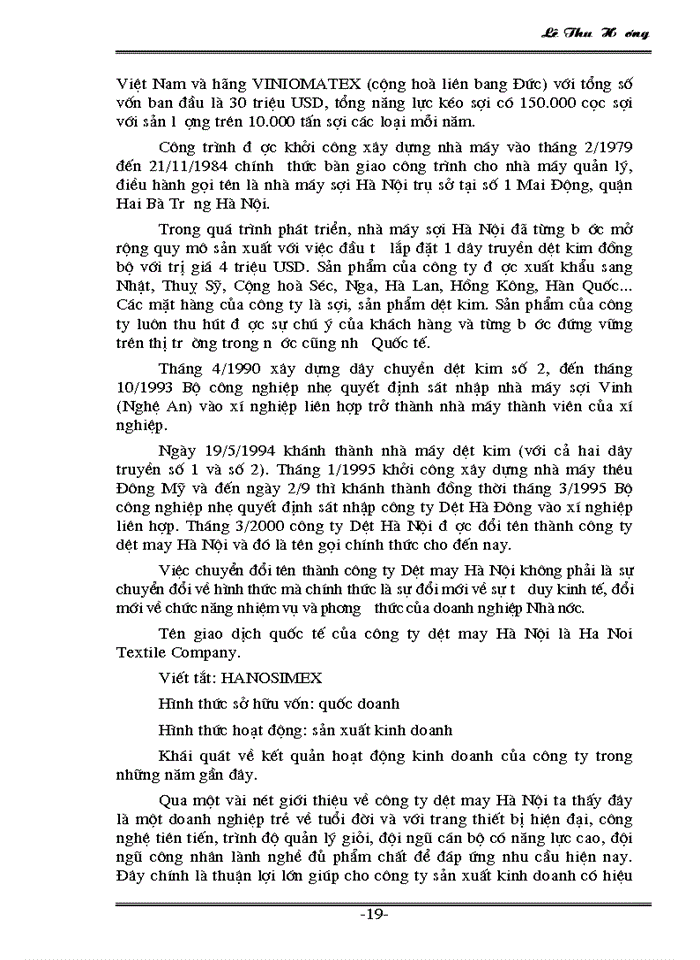 image for page Tổ chức công tác Kế toán Nguyên vật liệu tại Công ty Dệt - May Hà Nội