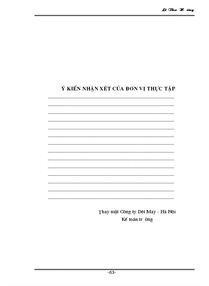 image for page Tổ chức công tác Kế toán Nguyên vật liệu tại Công ty Dệt - May Hà Nội