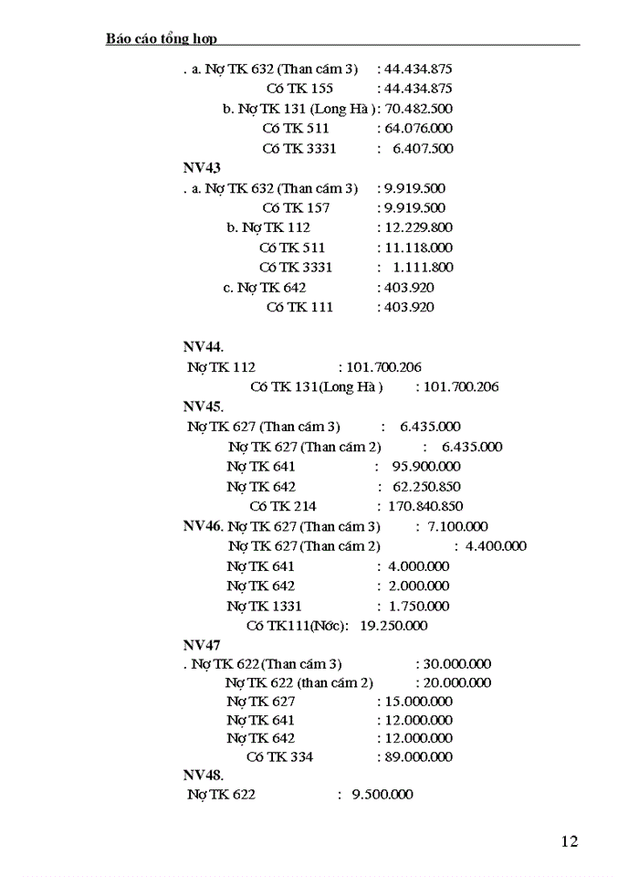image for page Báo cáo tổng hợp Thực hành nghiệp vụ Kế toán