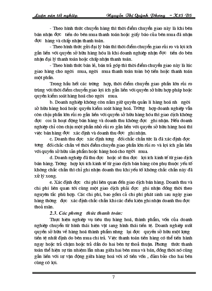 image for page Hoàn thiện Kế toán nghiệp vụ Tiêu thụ Thành phẩm tại Công ty Liên Hợp Thực Phẩm Hà Tây