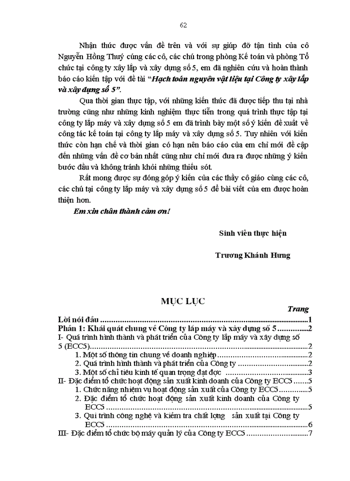 image for page Hạch toán Nguyên vật liệu tại Công ty lắp máy và Xây dựng số 5