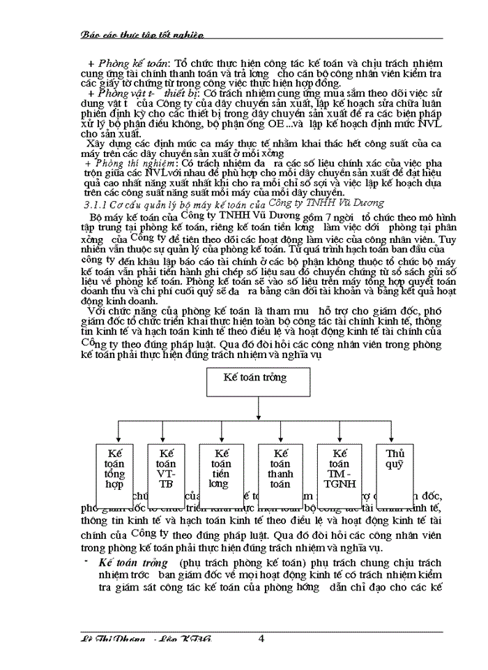 THS Thực Trạng Tổ Chức Kế toán Trong Một Kỳ Của Doanh Nghiệp