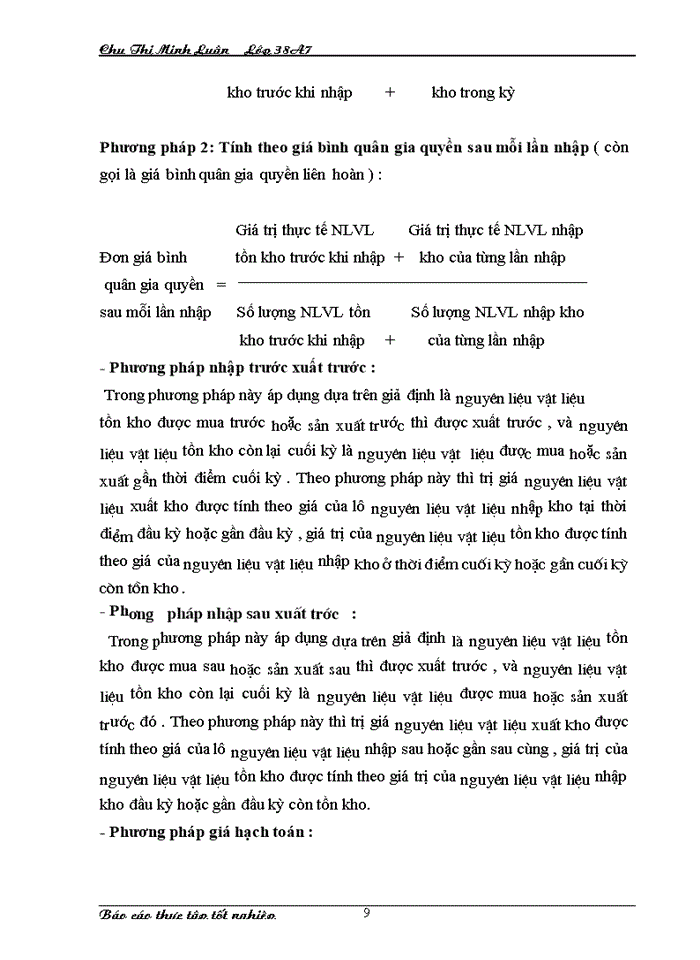 image for page Kế toán nguyên liệu vật liệu tại xí nghiệp X 18 - Công ty Hà Thành -BQP