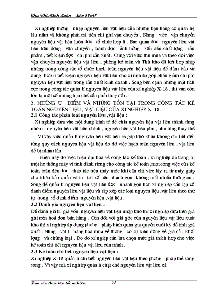 image for page Kế toán nguyên liệu vật liệu tại xí nghiệp X 18 - Công ty Hà Thành -BQP